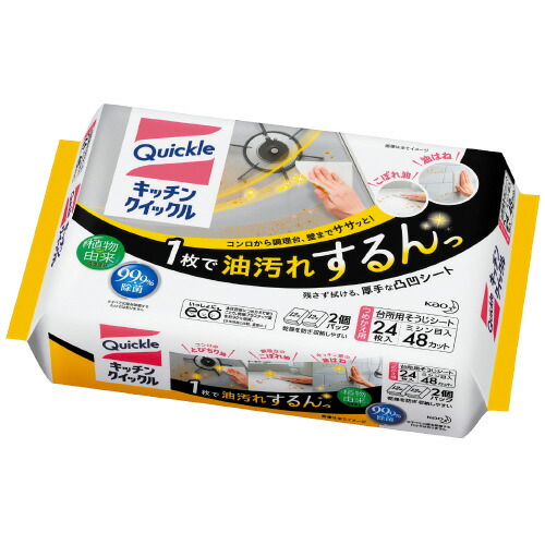 花王 キッチンクイックル つめかえ用 ジャンボパック 24枚入り ６個セット