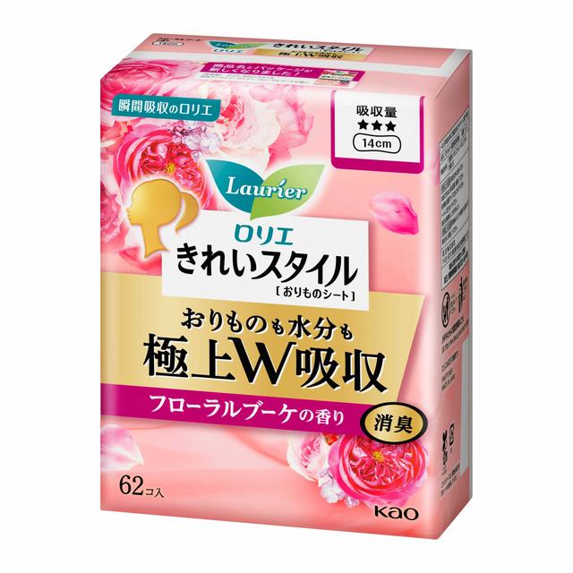 花王 花王 ロリエきれいスタイル超吸ランジェリーライナー ブーケ 62コ