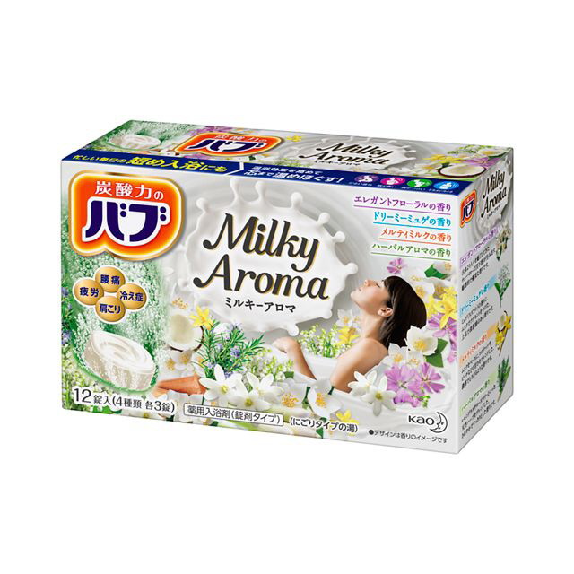 花王 バブ ミルキーアロマ 12錠入(4種類×3錠) 炭酸 入浴剤