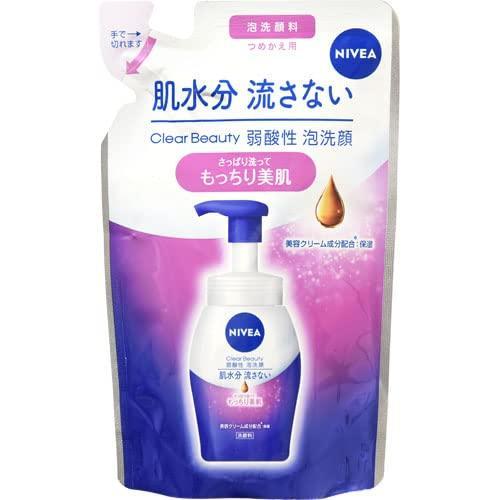 KAO ニベア クリアビューティー弱酸性泡洗顔 もっちり美肌 詰替 クレンジング 洗顔料 フェイスケア スキンケア 4個セット
