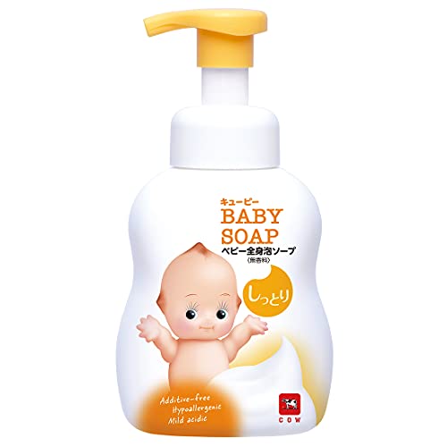 牛乳石鹸共進社 キューピー しっとり全身ベビーソープ 泡タイプ 本体 400ml 無香料 4個セット