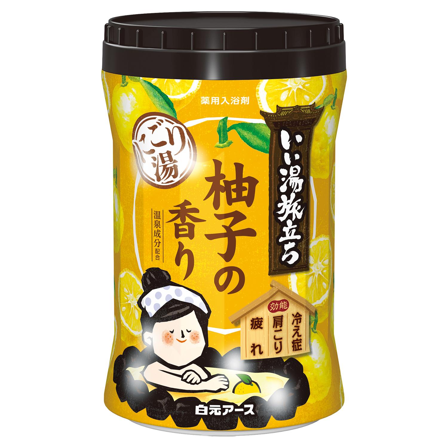いい湯旅立ちボトル にごり湯 柚子の香り600g 白元アース 入浴剤