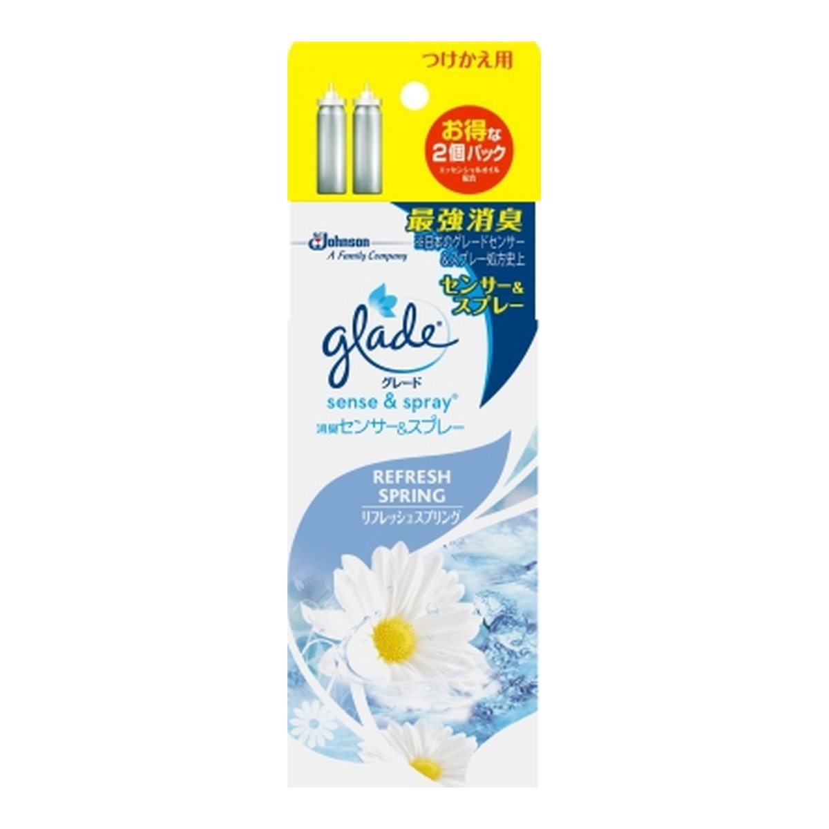 ジョンソン グレード 消臭センサー&amp;スプレー リフレッシュスプリング つけかえ用 18ml×2個パック 3個セット
