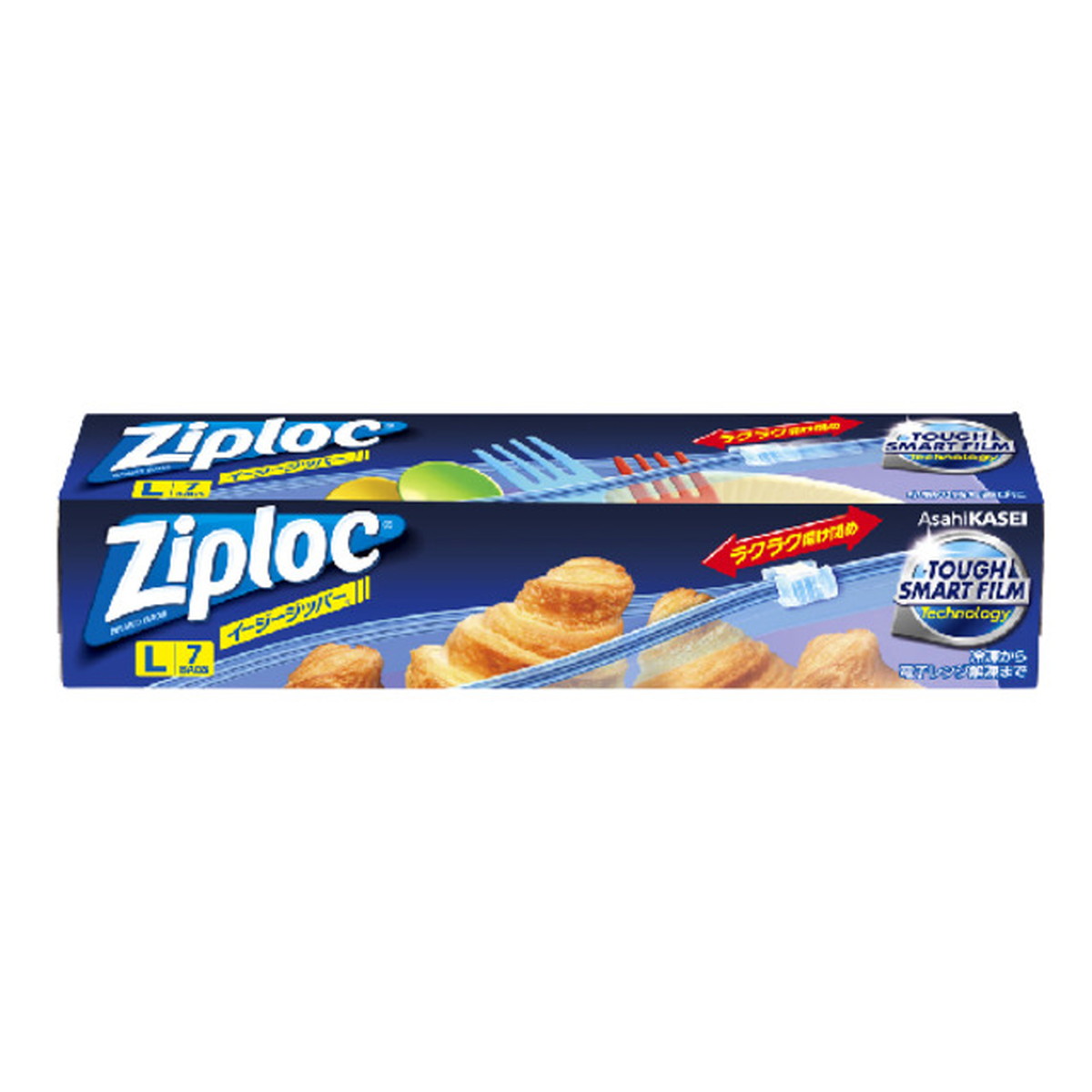 旭化成ホームプロダクツ ジップロック イージージッパー L サイズ 7枚 保存 収納 キッチングッズ 食品保存 便利グッズ 新生活グッズ 新生活 5個セット