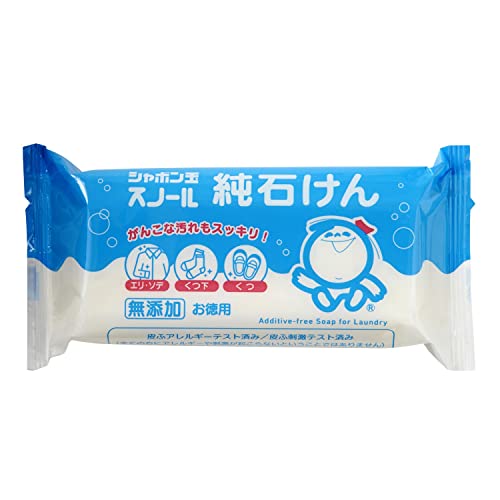 シャボン玉 スノール 純石けん 無添加 洗濯石? 固形 180g ナチュラルクリーニング 4個セット