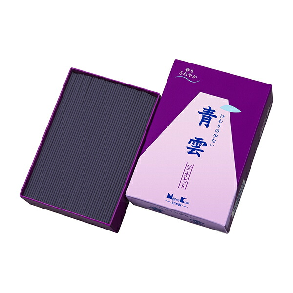 日本香堂 青雲 バイオレット 徳用大型 バラ詰め 約275g お線香 4個セット