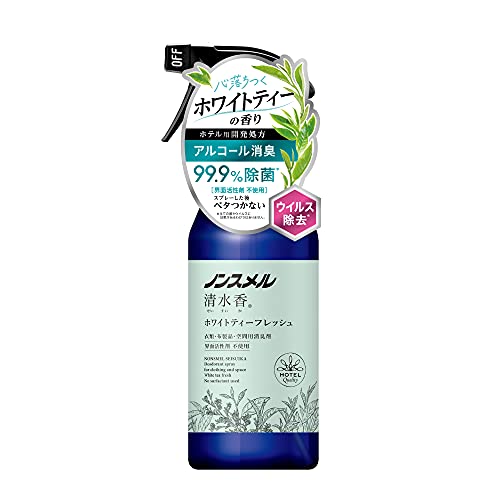 白元アース ノンスメル 清水香 ホワイトティーフレッシュの香り 本体 400ml 消臭スプレー