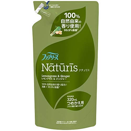 P&amp;G ファブリーズ ナチュリス 除菌消臭スプレー 布用 レモングラス&amp;ジンジャー 詰め替え 320mL