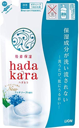 ハダカラ hadakaraボディソープ 液体 リッチソープの香り 詰め替え 360ml 4個セット