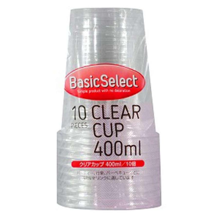 大和物産 ベーシックセレクト クリアカップ 400ml 10個入 5個セット