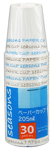 大和物産 紙コップ ホワイト 205ml シーズンズ ペーパーカップ 30個入 5個セット