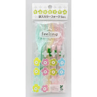 大和物産 FL袋入バイオマスカラーフォーク 5本入 4個セット