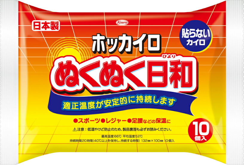 興和 ホッカイロ ぬくぬく日和 貼らないレギュラー10個入り