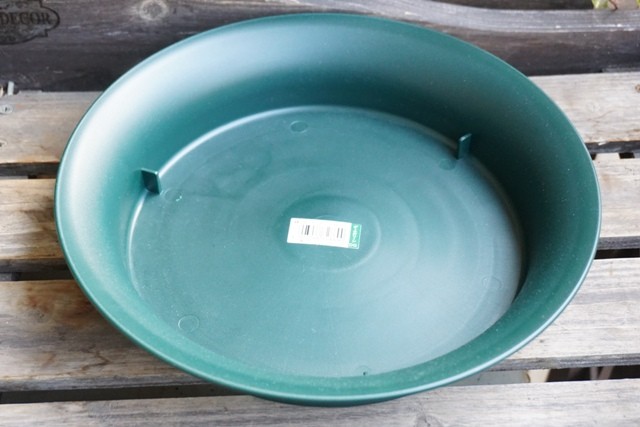 鉢皿 ノア9号 ダークグリーン 根はり鉢用 9号鉢用鉢皿 受け皿 9号