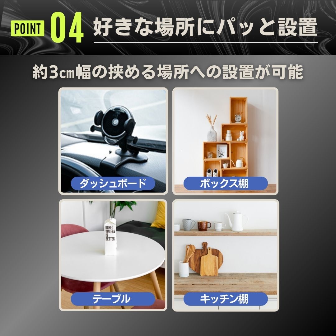スマホホルダー ポイント4 取付箇所