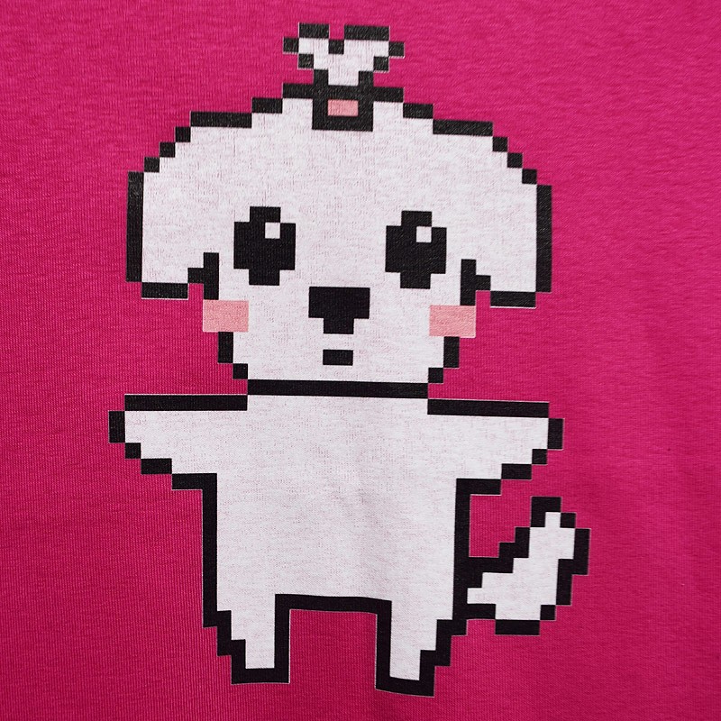 キャラクター Tシャツ レディース カットソー ストレッチ トップス マルチーズ 犬服 ワンコプリント ドッグTシャツ かわいい カワイイ 可愛い ピンク キャラクター Tシャツ レディース カットソー ストレッチ