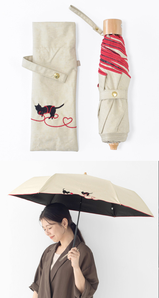 YBB1498 新作 遮光 遮熱 黒コーティング 晴雨兼用 傘 50cm 楽 ミニ