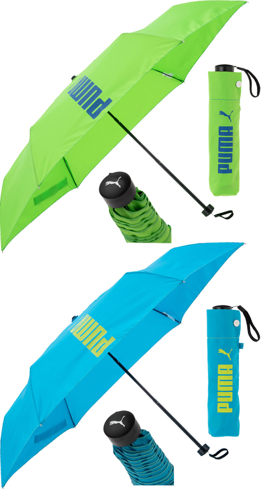 YBB1349 PUMA プーマ ワンポイント ロゴ ミニ 折りたたみ傘 55cm