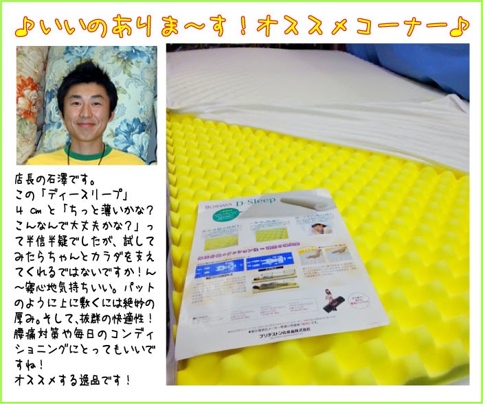 ブリヂストン「D-sleep」ディースリープ マットレス シングル 腰痛対策