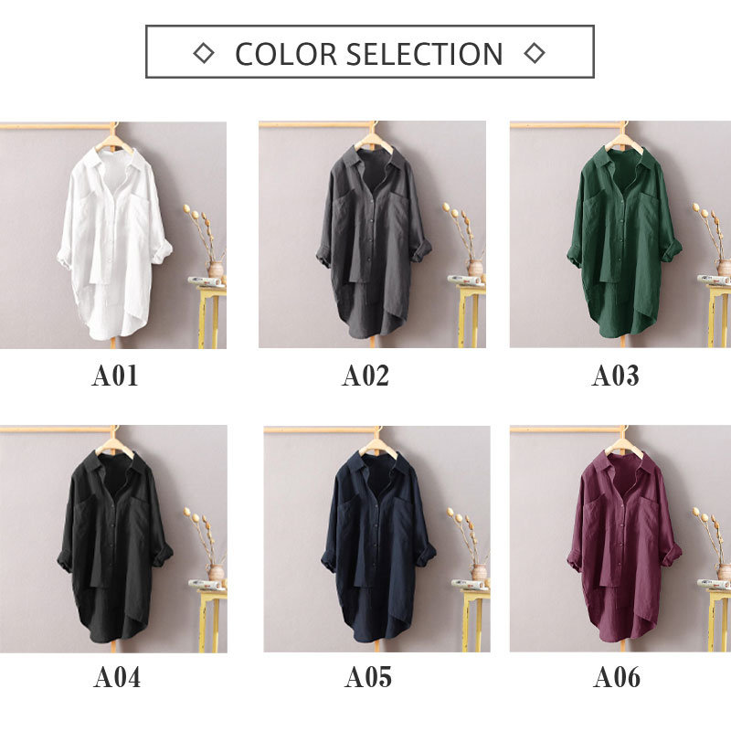 シャツ ロングシャツ レディース トップス チュニック シャツ
