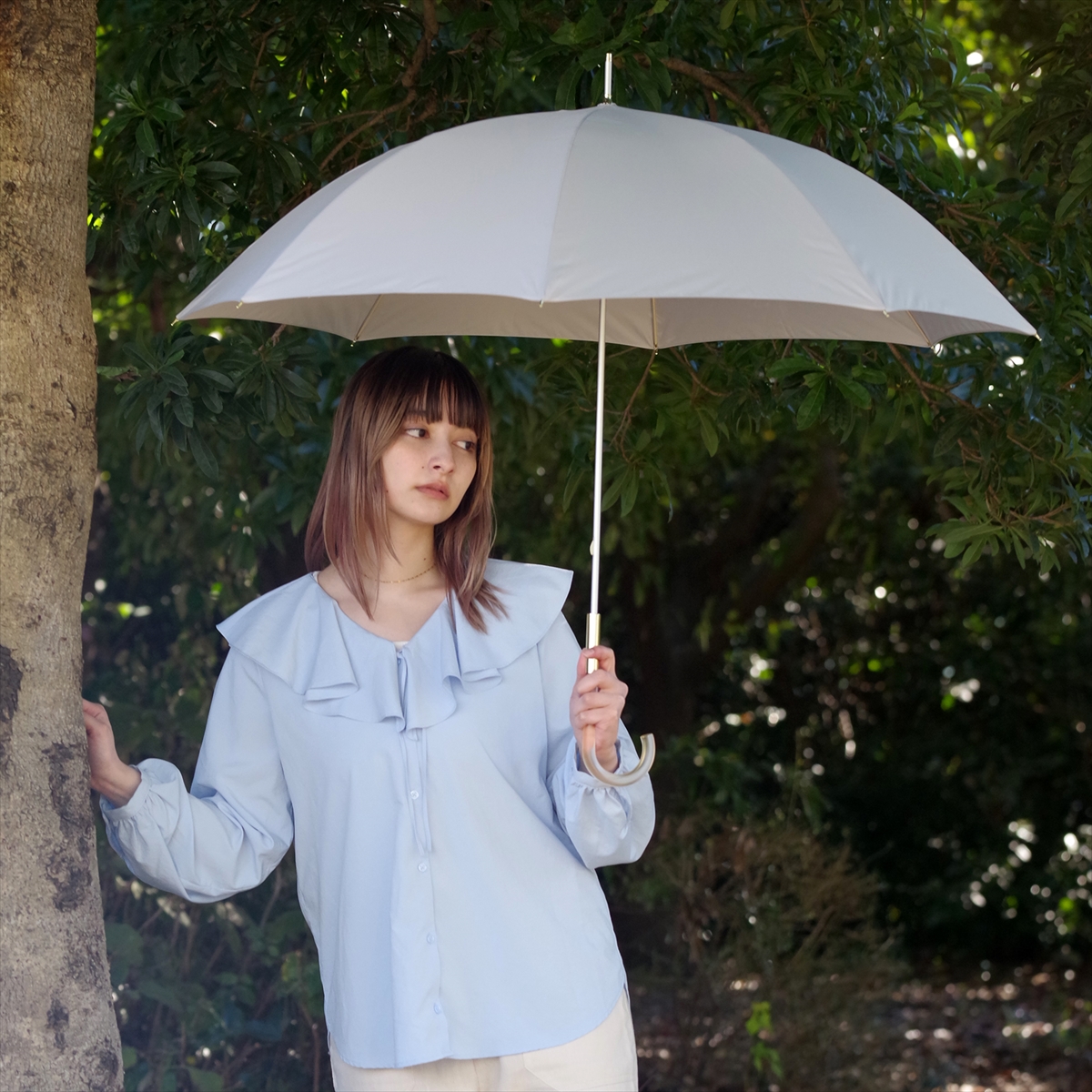 公式 傘 雨傘 レディース 晴雨兼用 長傘 ピーチドロップ 超はっ