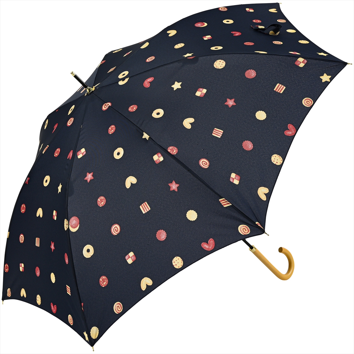 公式 傘 雨傘 レディース 晴雨兼用 長傘 ジャンプ傘 クッキー ニフティカラーズ