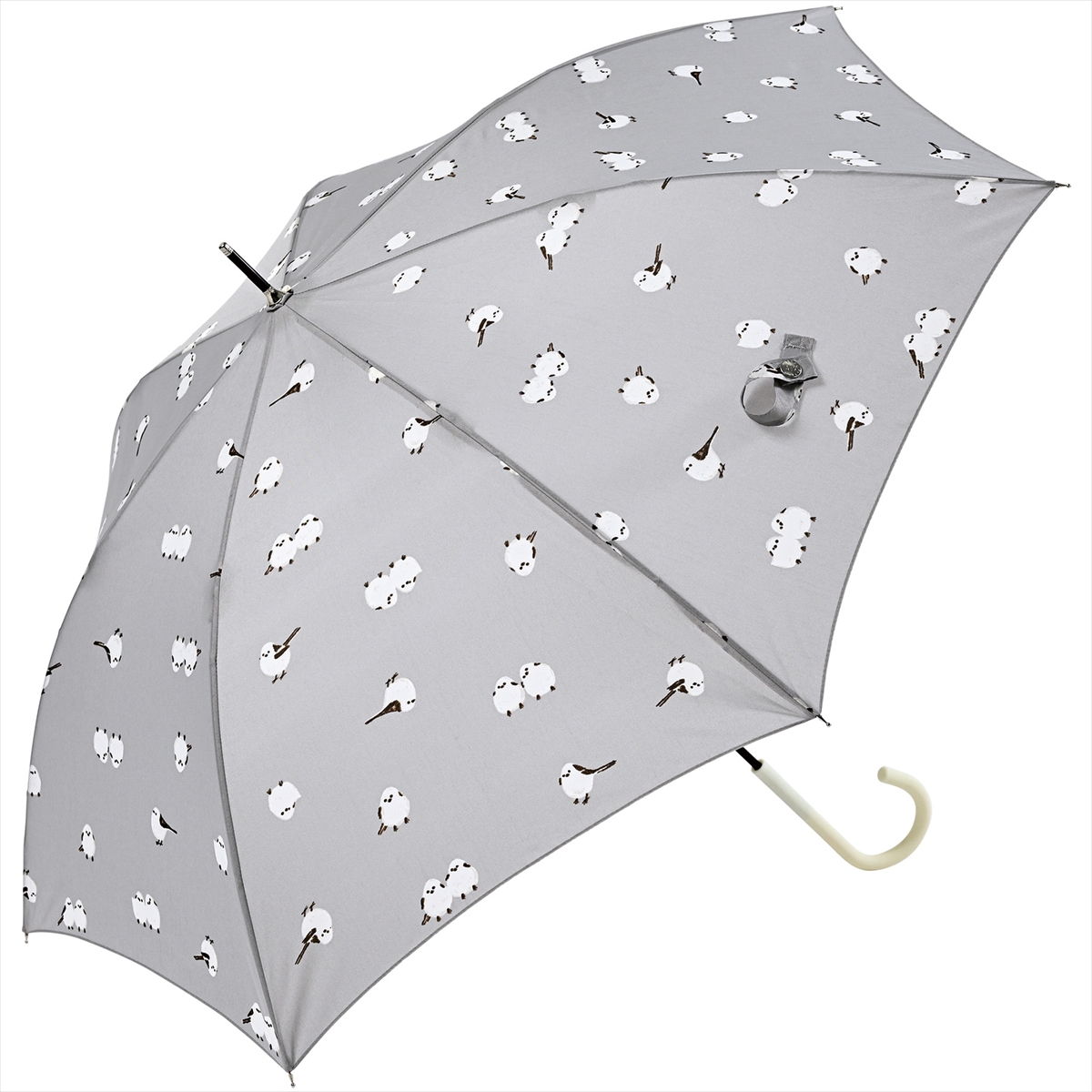 公式 傘 雨傘 レディース 晴雨兼用 長傘 ジャンプ傘 シマエナガ ニフティカラーズ