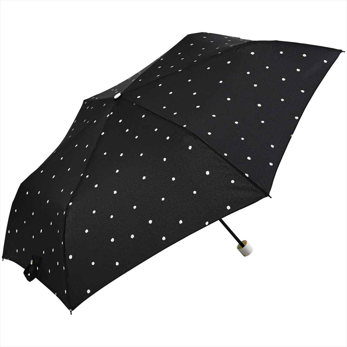 公式 傘 雨公式 傘 レディース 晴雨兼用 折りたたみ公式 傘  リトルフラワー かわいい プチプラコーデ  スレンダー ケース付き ニフティカラーズ｜niftycolors｜02