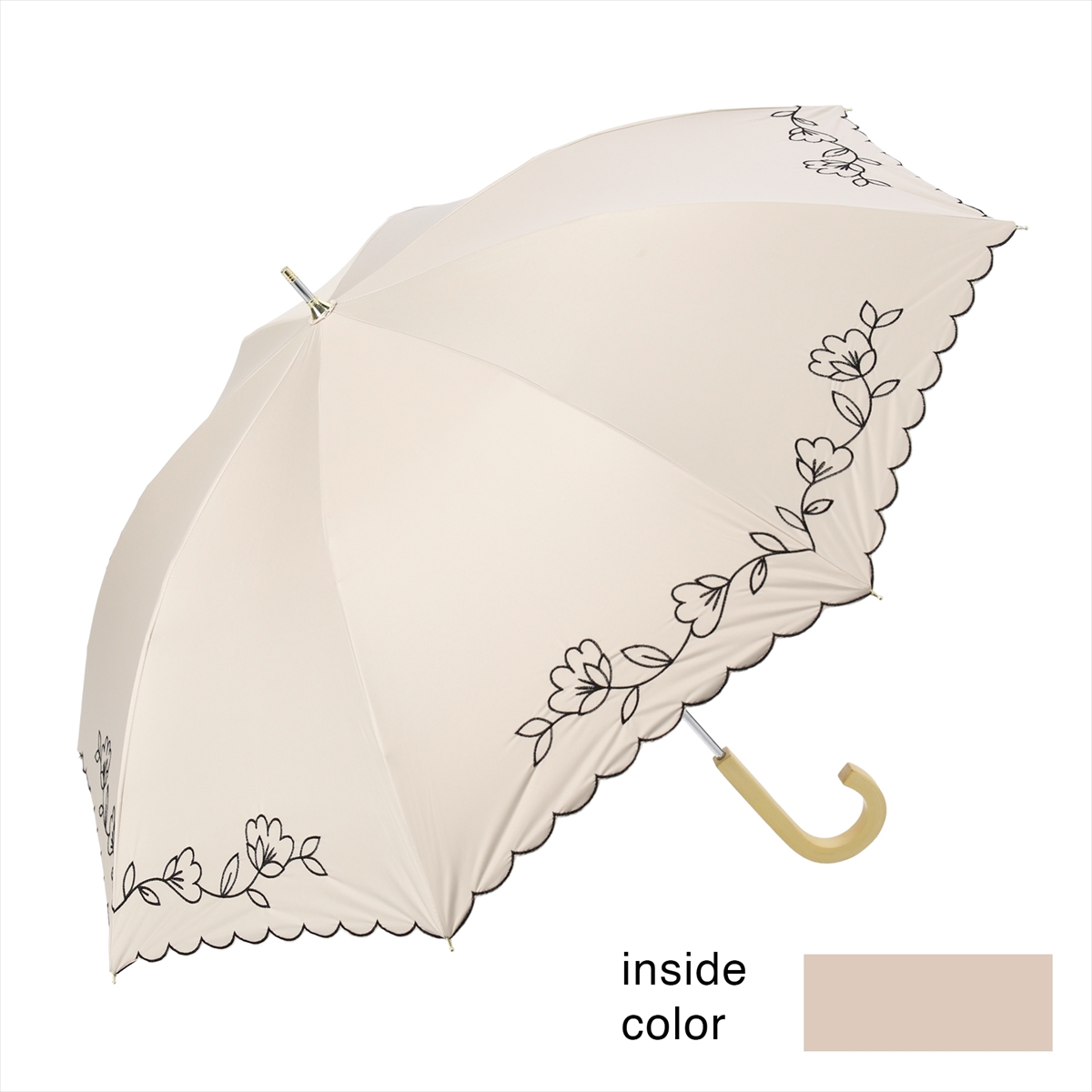 公式 日傘 レディース 晴雨兼用 遮光 遮熱 花 フラワー 刺繍｜niftycolors｜04