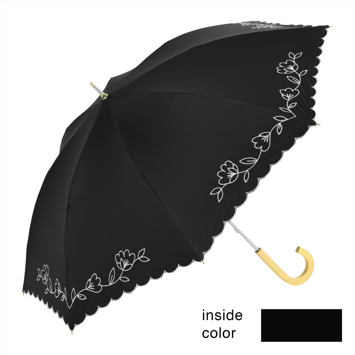 公式 日傘 レディース 晴雨兼用 遮光 遮熱 花 フラワー 刺繍｜niftycolors｜02