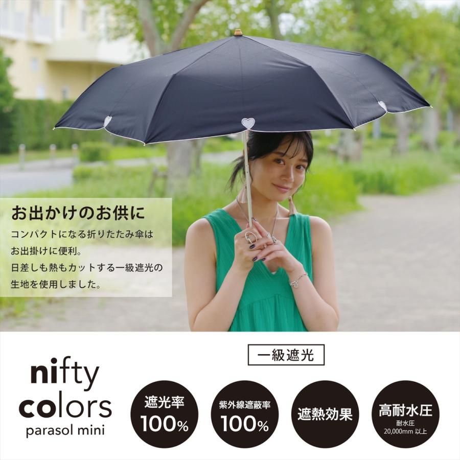 公式 折傘 日傘 レディース 晴雨兼用 遮光 遮熱 花 フラワー｜niftycolors｜05