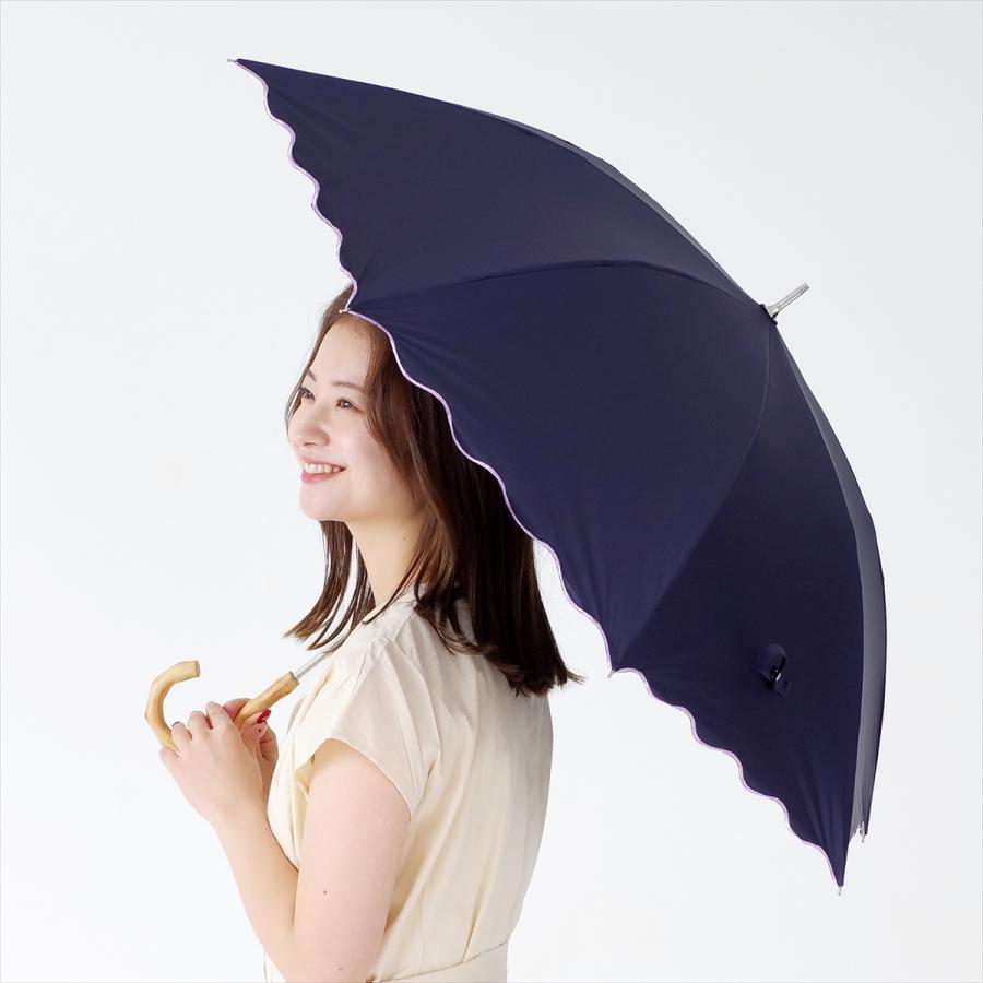 公式 日傘 長傘 レディース 晴雨兼用 遮光 遮熱 スカラ 刺繍｜niftycolors｜14