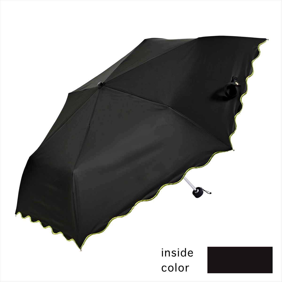 公式 日傘 折傘 レディース 晴雨兼用 遮光 遮熱 スカラ 刺繍