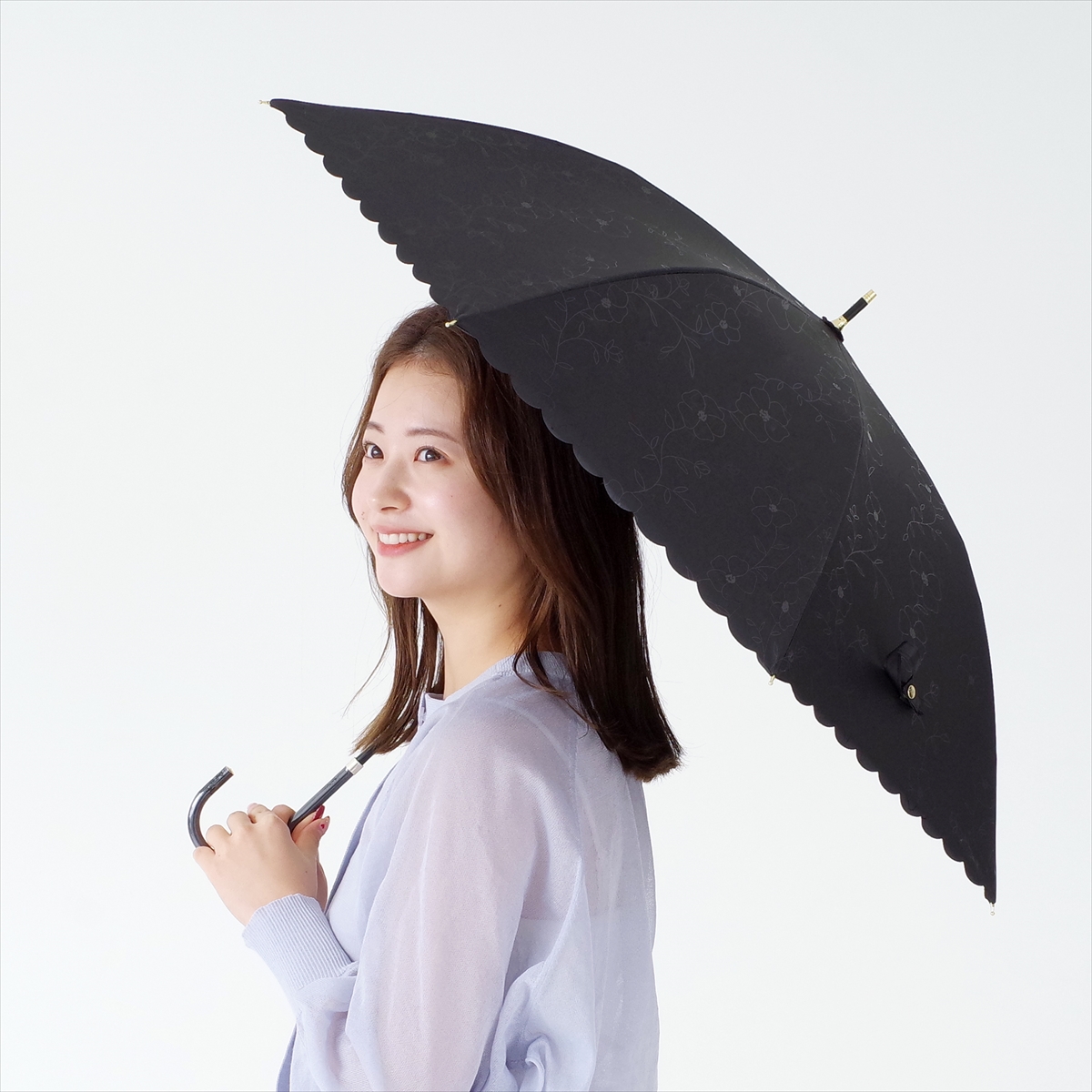 nifty colors 公式 日傘 長傘 レディース 晴雨兼用 遮光 遮熱 花