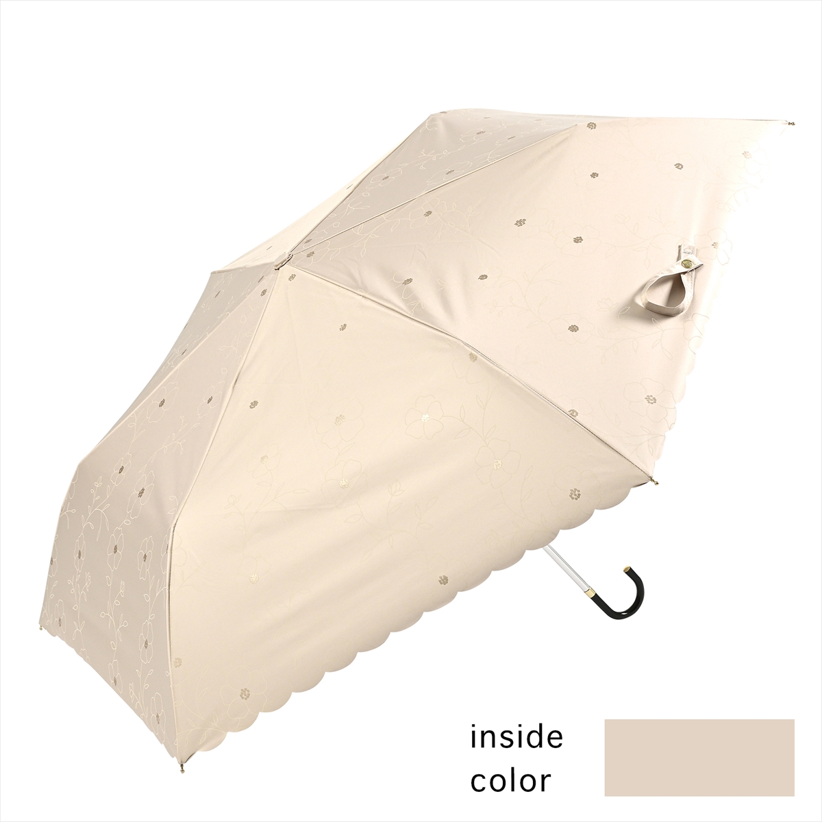 公式 折傘 日傘 レディース 晴雨兼用 遮光 遮熱 花 フラワー