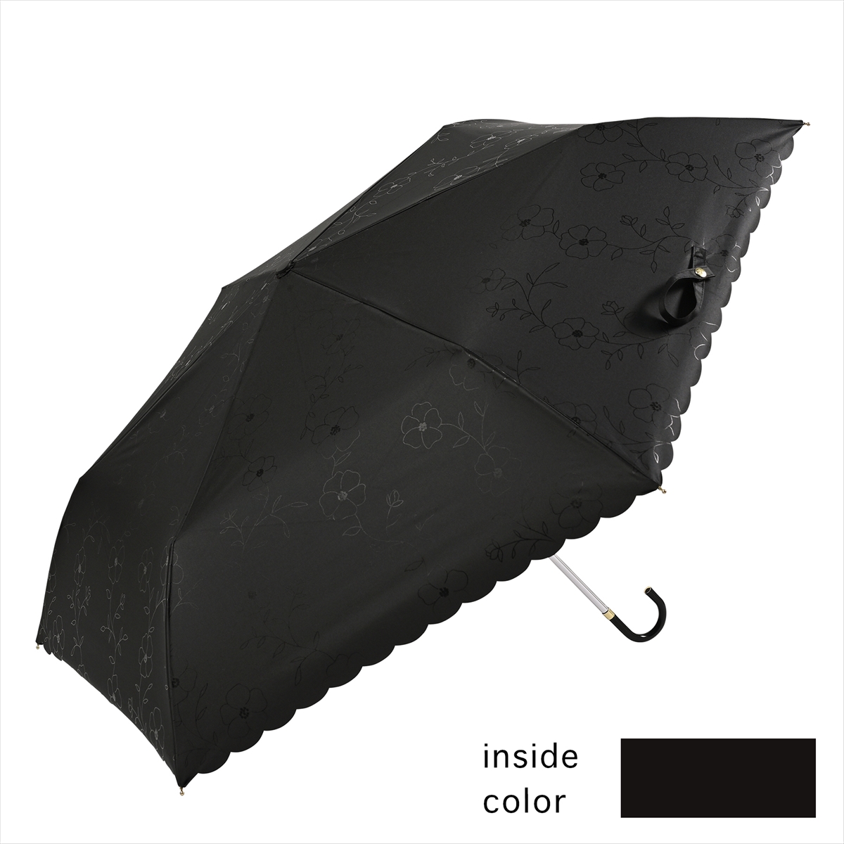 公式 折傘 日傘 レディース 晴雨兼用 遮光 遮熱 花 フラワー
