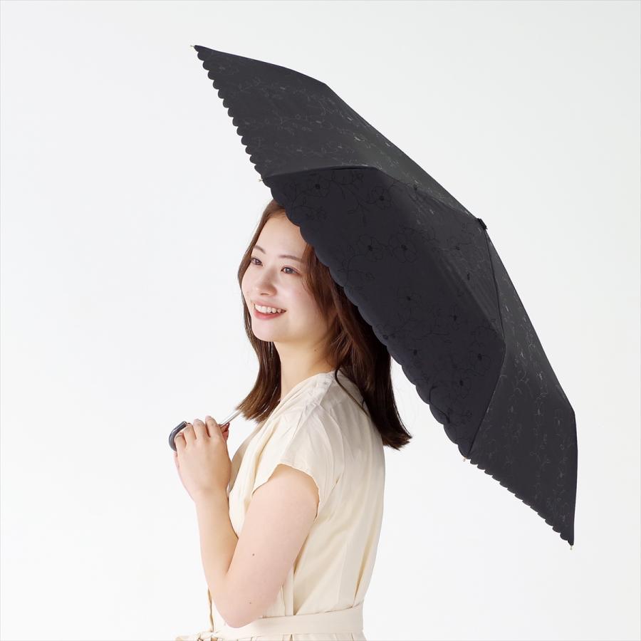 公式 折傘 日傘 レディース 晴雨兼用 遮光 遮熱 花 フラワー｜niftycolors｜13