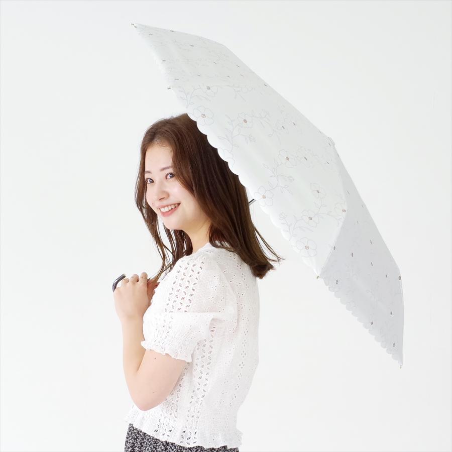 公式 折傘 日傘 レディース 晴雨兼用 遮光 遮熱 花 フラワー｜niftycolors｜14