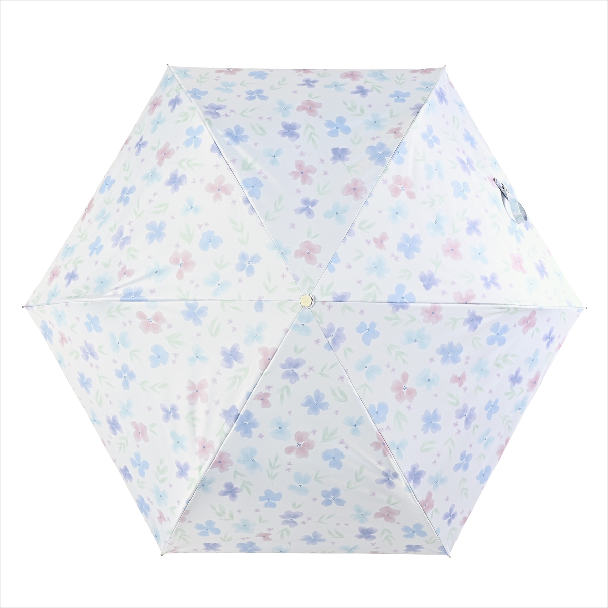 公式 晴雨兼用 日傘 花柄 両面 しろくまフラワー リボン ブーケ 折傘 100％ UV 遮熱 二フ...