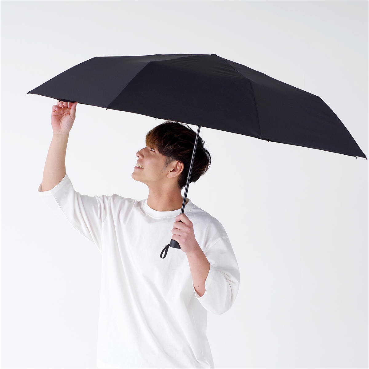 公式 雨傘 晴雨兼用 メンズ レディース 折りたたみ傘 ピーチドロップ 超はっ水 耐風 丈夫 大きい ニフティカラーズ｜niftycolors｜13