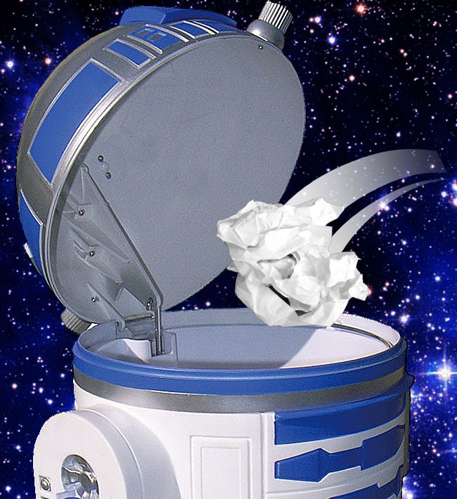 スターウォーズ STAR WARS R2-D2 ゴミ箱 [ ワッペン の オマケ 付
