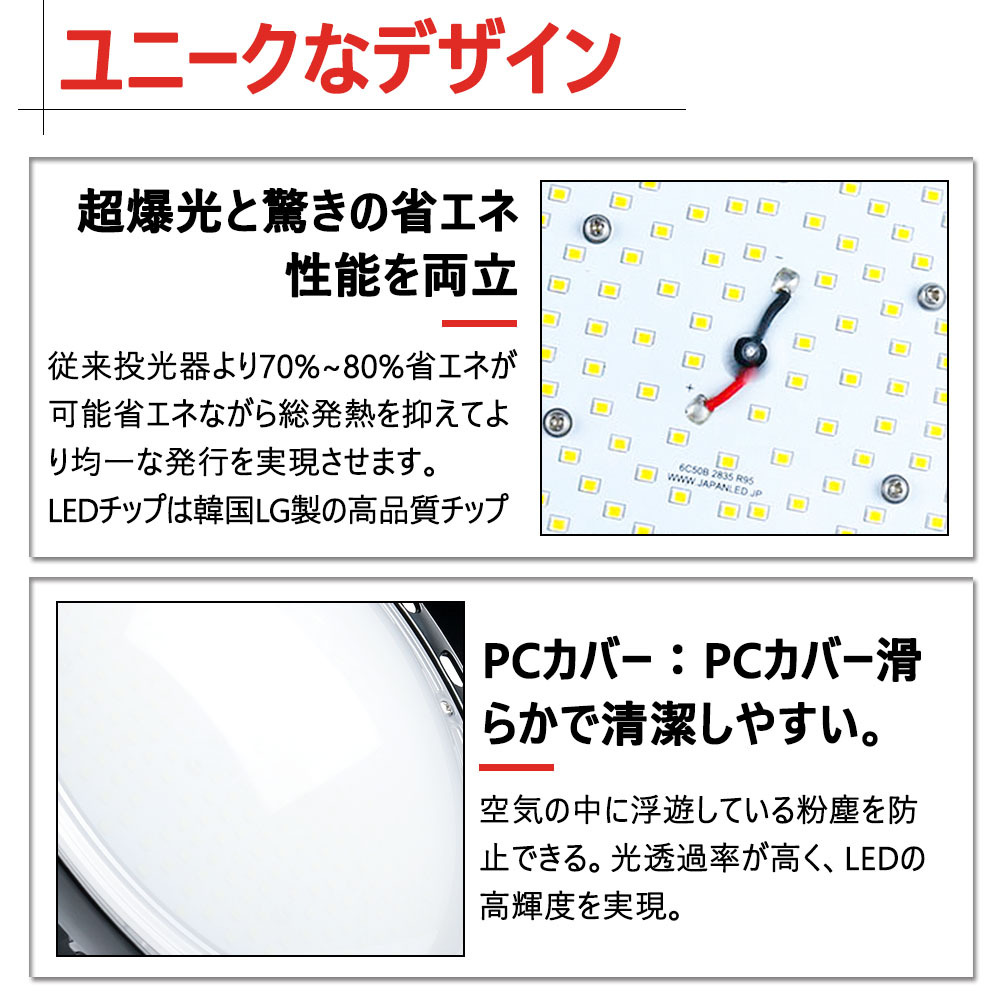 円形投光器 UFO形 led高天井灯 led投光器 吊り下げ型 広角ライト led