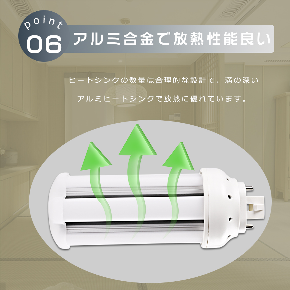 4本セット FHT42EX LED FHT42EX-L FHT42EX-W FHT42EX-N FHT42EX-D FHT42EX LED蛍光灯 LEDツイン蛍光灯 GX24q口金 16W 3200LM ツイン3蛍光灯 省エネ 配線工事必須｜nihon-koueki｜11