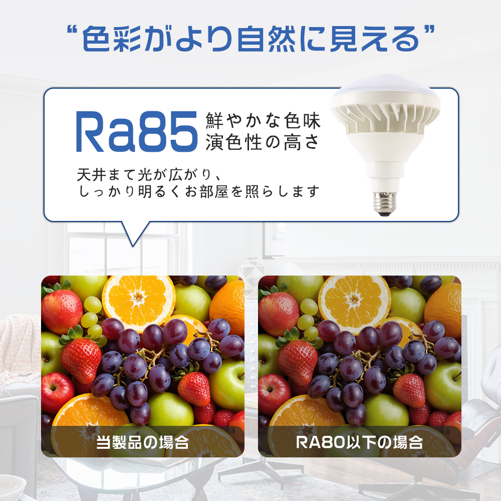 E39口金ビーム電球 防水防塵IP65 50W 500W相当 ビーム電球 ledバラ