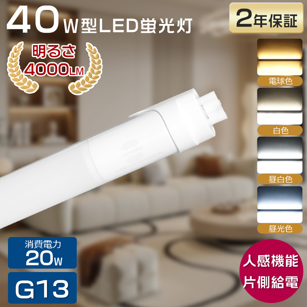 省エネ　LEDライト　調光　色合い調整可能　正面　サイド　点灯 trg40-01.jpg