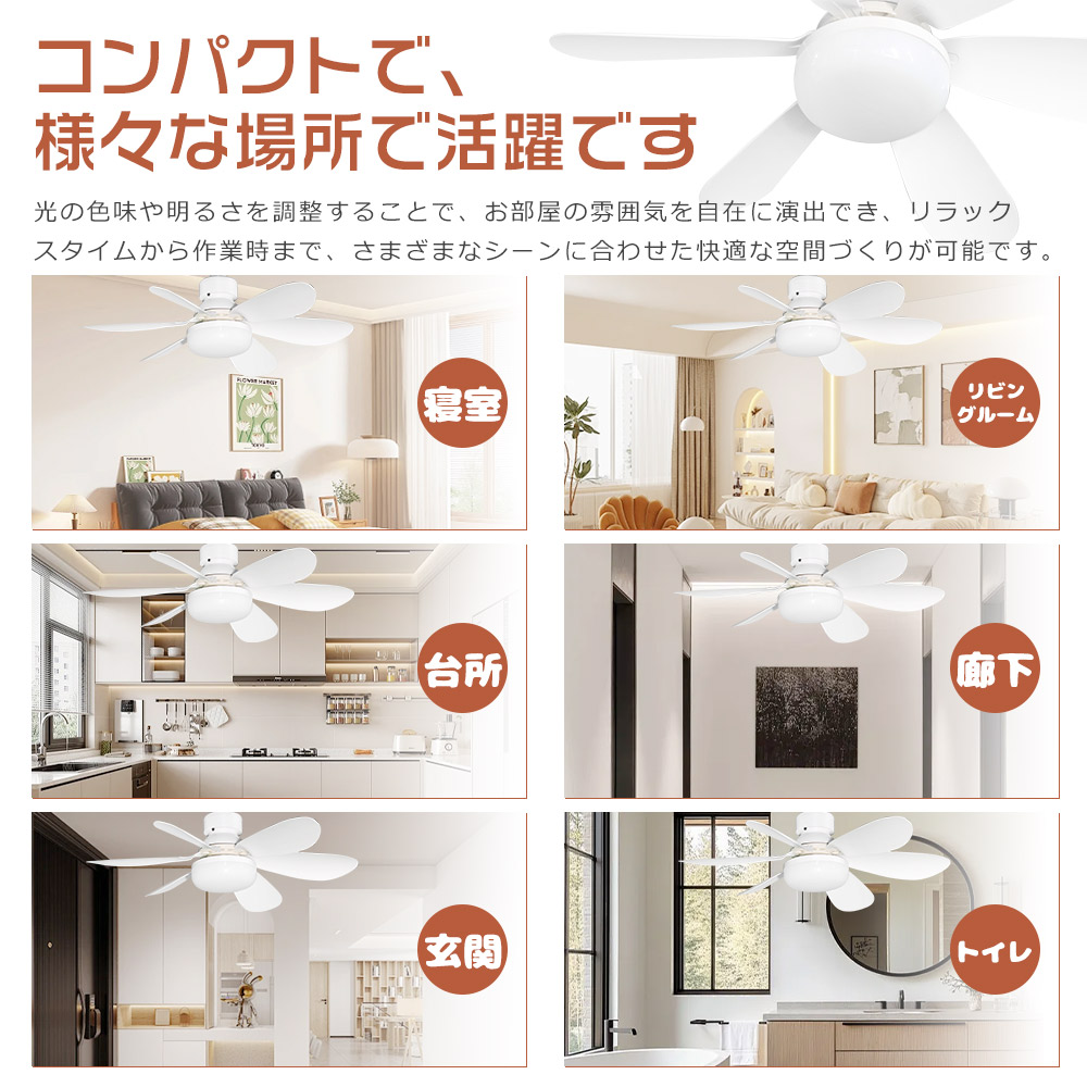 シーリングライト ファン付き 洗面所 LED照明器具 E26口金