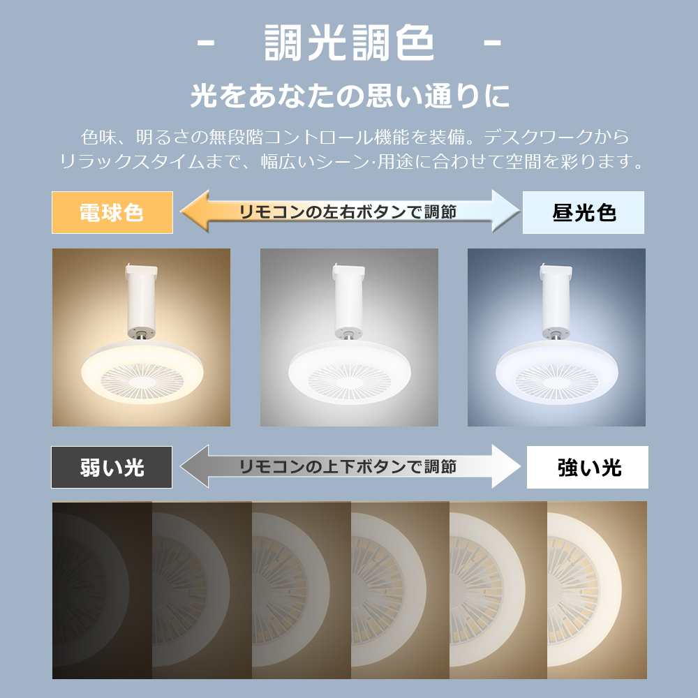 ファン付き照明 おしゃれ リモコン LEDシーリングファンライト 4畳 6畳