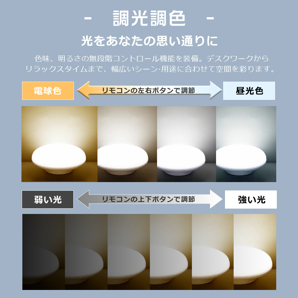 シーリングライト 8畳 LED 無段階調光調色 小型 LEDライト 常夜灯