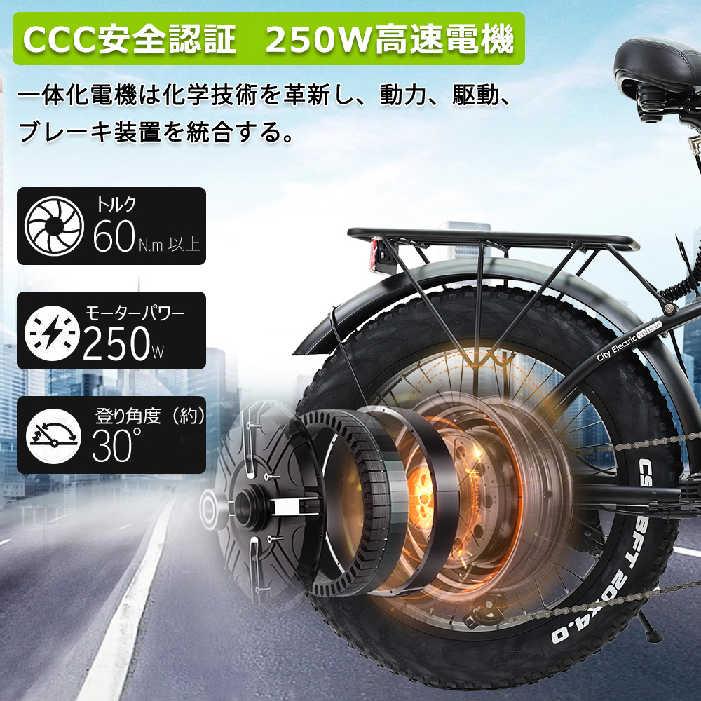 アシスト自転車 電動アシスト自転車 折り畳み式 20インチ 公道走行可能 ...