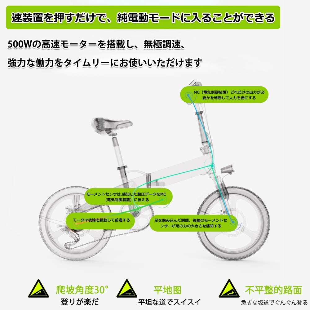 アシスト自転車 電動アシスト自転車 折り畳み式 20インチ 公道走行可能 ...
